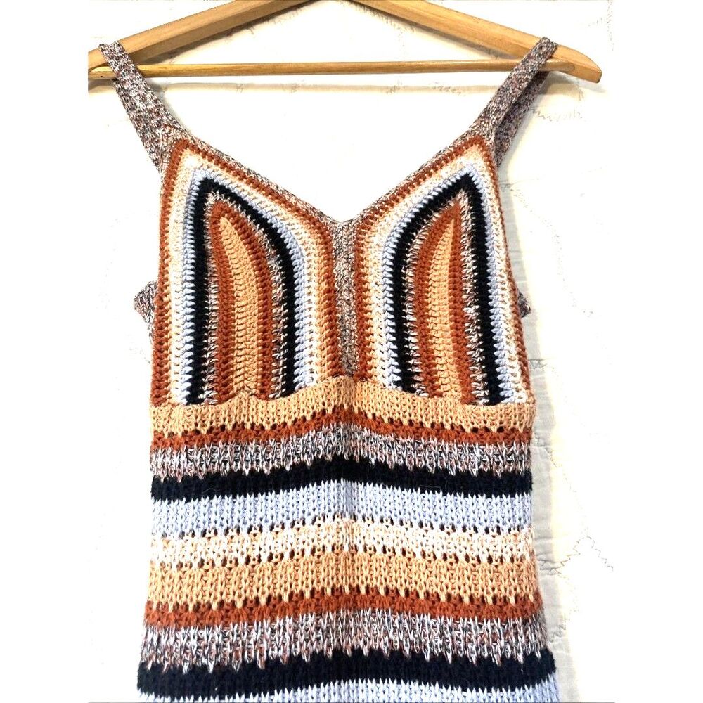 Sam Edelman Alanis Crochet Dress Small Boho Midi Festival Canyon Sunset Size MED